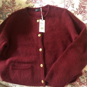 Vineyard Vines Merino Wool and fox hair Cardigan